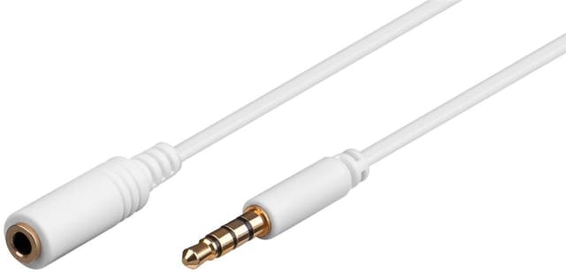 Goobay Forlængerkabel til hovedtelefoner og lyd AUX, 4-pin 3,5 mm slim, CU