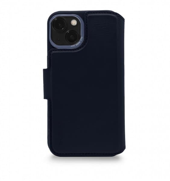 Decoded iPhone 14 Plus Etui Leather Detachable Wallet Navy