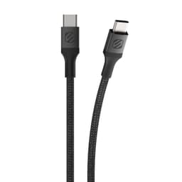 Strikeline Braided Ladekabel m/USB-C Til USB-C - 300 cm - Sort