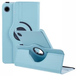 SKALO Samsung Tab A9 360 Litchi Flip Cover - Turkis