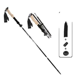 Ultralet foldbar vandrestav - 5 sektioner 33-125 cm Sort