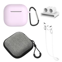 Til AirPods 4 5 stk Tilbehør Etui Opbevaringsboks Halsrem Hovedtelefonholder Nøglering - Lilla