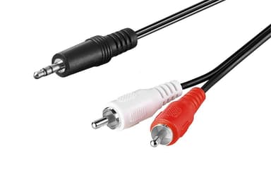 Goobay Audioadapterkabel AUX, 3,5 mm jack til stereo RCA-stik, CU