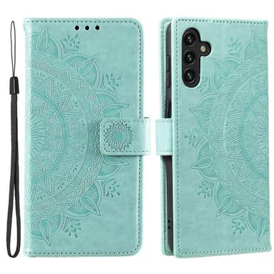 SKALO Samsung A13 5G Mandala Flip Cover - Turkis