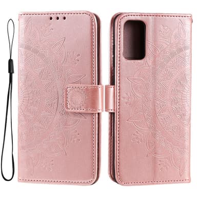 SKALO Samsung A53 5G Mandala Flip Cover - Rosa guld