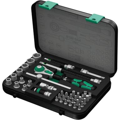 Wera 8100 SA 4 Zyklop Topnøglesæt Tommer 1/4 (6,3 mm) 41 dele 05003535001