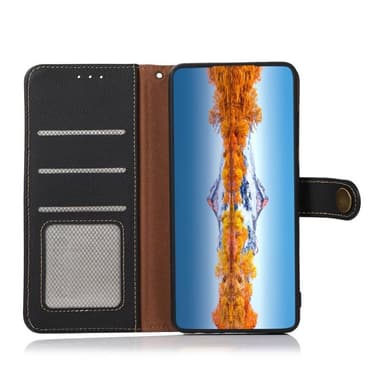 Wallet 3-kort læder RFID Sony Xperia 1 IV - Sort