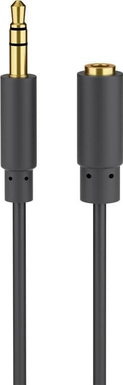 Forlængerkabel til hovedtelefoner og lyd AUX, 3,5 mm 3-pin, slank