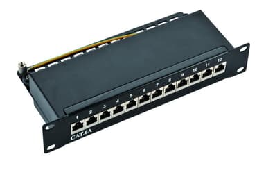 Goobay CAT 6a 10 tommer (25,4 cm) patch-panel, 12 porte