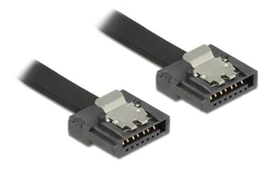 DeLOCK SATA FLEXI cable, 6Gbps, lock clips, 50cm, black
