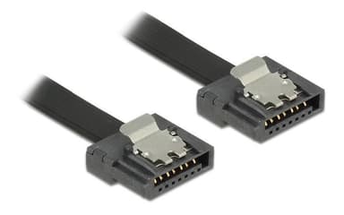 DeLOCK SATA FLEXI cable, 6Gbps, lock clips, 50cm, black
