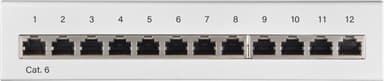 Goobay CAT 6 mini/desktop-patch-panel, 12 porte (1 HE)