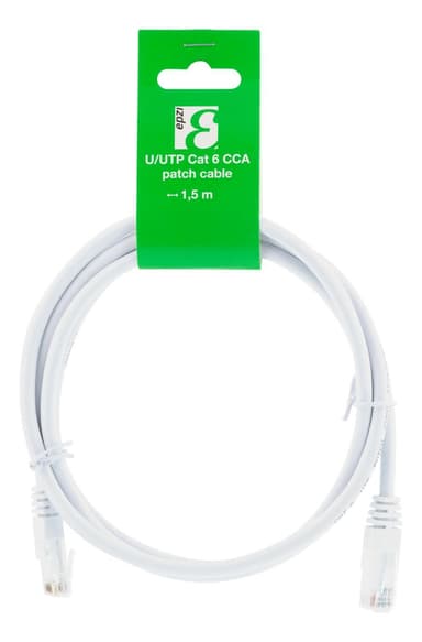 epzi U/UTP Cat6 patch cable, CCA, 1.5m, 250MHz, white