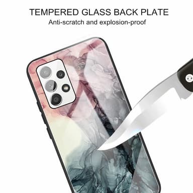 SKALO Samsung A13 4G Marmor hærdet glas TPU Cover - #3