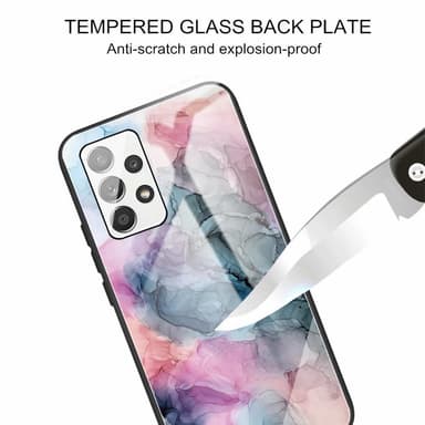 SKALO Samsung A13 4G Marmor hærdet glas TPU Cover - #6