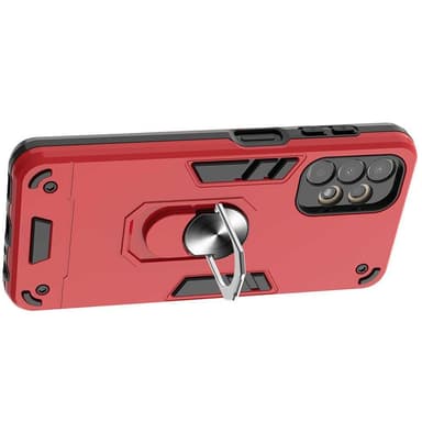 SKALO Samsung A13 4G Armor Hybrid metal ring cover - Rød