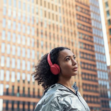 On-ear Bluetooth-hovedtelefoner Rød