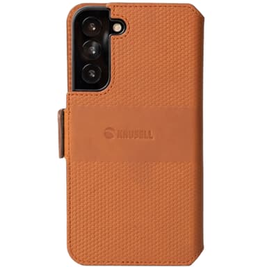 Krusell Læder telefonpung Galaxy S22+ Cognac