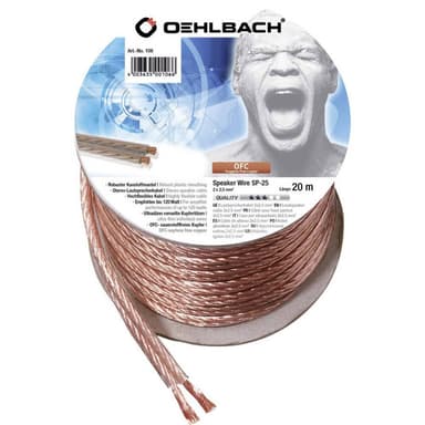 Oehlbach 106 Højtalerkabel 2 x 2.50 mm² Transparent 20