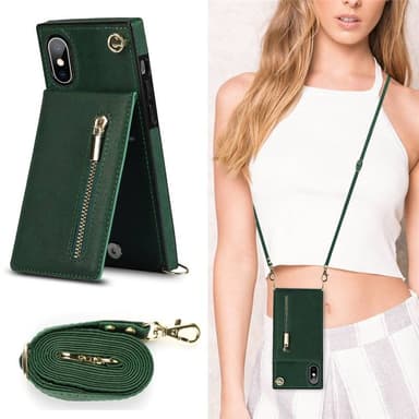 Zipper halskæde etui Apple iPhone XS Max - Grøn