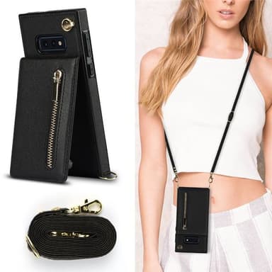Zipper halskæde etui Samsung Galaxy S10e - Sort
