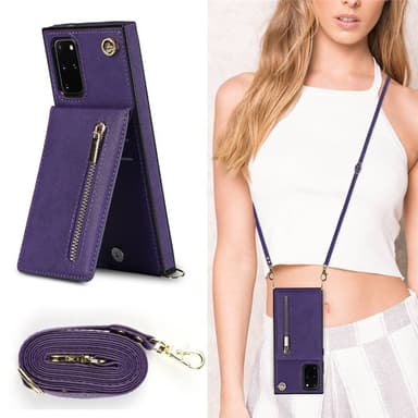 Zipper halskæde etui Samsung Galaxy S20 Plus - Lilla