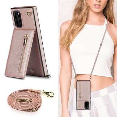 Zipper halskæde etui Huawei P40 Pro - Rose