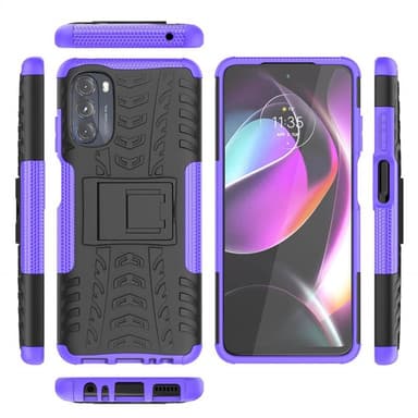 Stødbestandigt cover med stativ Motorola Moto G82 5G - Lilla