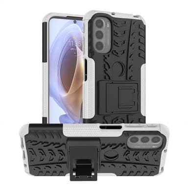 Stødbestandigt cover med stativ Motorola Moto G41 - Hvid
