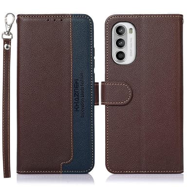 KHAZNEH telefoncover til Motorola Moto G52 - brun/blå