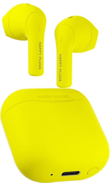Happy Plugs Joy True Wireless in-ear høretelefoner (neon yellow)