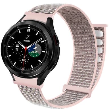 Nylon Armbånd  No-Gap Samsung Galaxy Watch 4 Classic (42mm) - Pink Sa