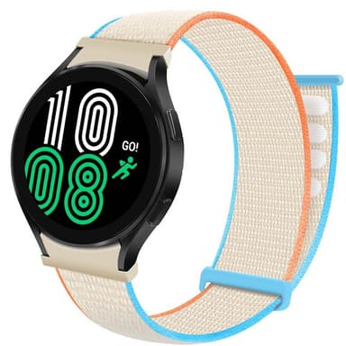 Nylon Armbånd  No-Gap Samsung Galaxy Watch 4 (44mm) - Cream