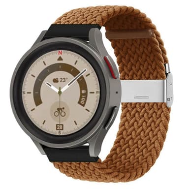 Flettet Elastik Armbånd Samsung Galaxy Watch 5 Pro (45mm) - Brun