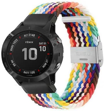 Flettet Elastik Armbånd Garmin Fenix 6 - Army