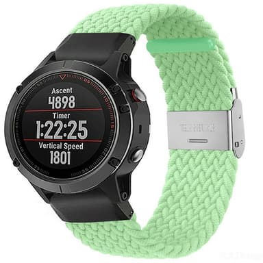 Flettet Elastik Armbånd Garmin Fenix 5 - pistachio