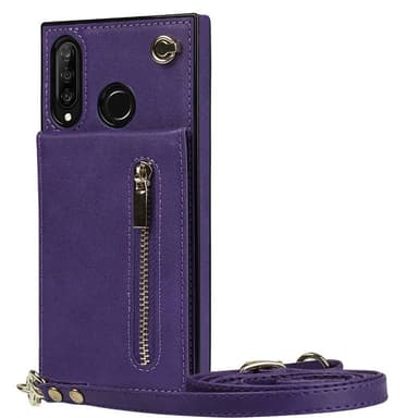 Zipper halskæde etui Huawei P30 Lite - Lilla