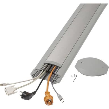 Serpa kabelbro 5.01047.7042 TPE (støjneutral specialgummiblanding) Lysegrå, Aluminium Antal kanaler: 5 1500 mm