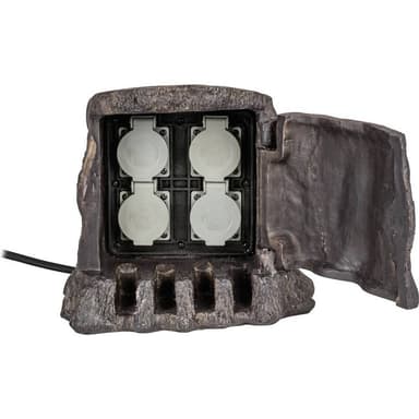 Heitronic 37500 Have-stikdåse 4x Brun
