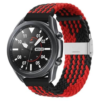 Flettet Elastik Armbånd Samsung Galaxy Watch 3 (41mm) - Rød/Sort