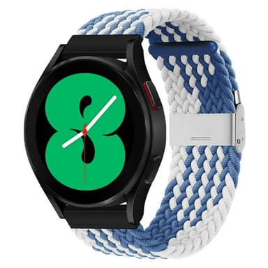 Flettet Elastik Armbånd Samsung Galaxy Watch 4 (44mm) - Blåhvid