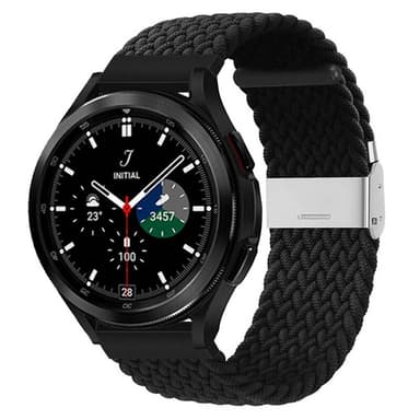 Flettet Elastik Armbånd Samsung Galaxy Watch 4 Classic (46mm) - Sort
