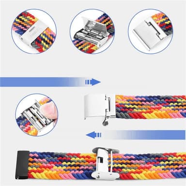Flettet Elastik Armbånd Samsung Galaxy Watch 4 (40mm) - Sorthvid