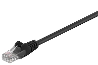 Netværkskabel CAT 5e, U/UTP, sort, 1,5 m