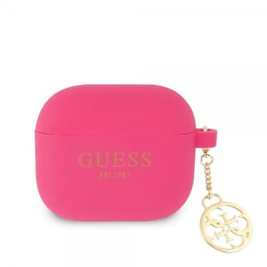 Guess AirPods 3 Cover Classic Logo 4G Charm Grå