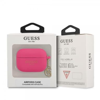 Guess AirPods Pro Cover Classic Logo 4G Charm Grå