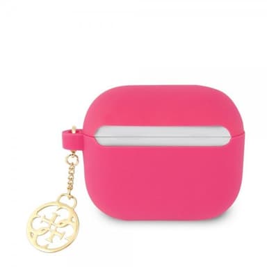 Guess AirPods 3 Cover Classic Logo 4G Charm Grå