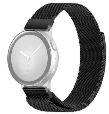SKALO Milanese Loop til Samsung Watch Active2 44mm - Sort