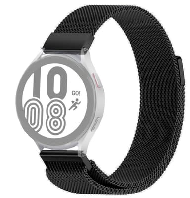 SKALO Milanese Loop til Samsung Watch 4 44mm - Sort