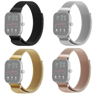 SKALO Milanese Loop til Amazfit Bip/Bip U/Bip U Pro/Bip S - Rosa guld